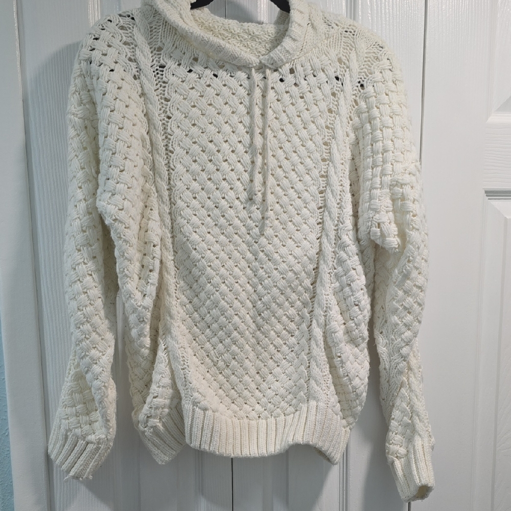 Cozy White Knit Sweater